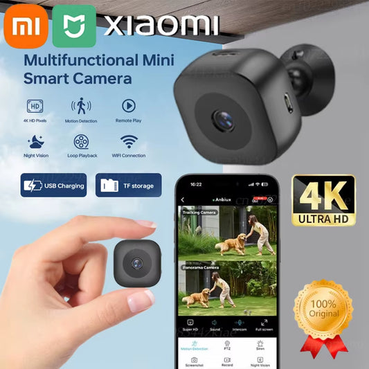 Xiaomi  4K Mini Security Camera Full Color Night Vision High Definition Wifi Monitor Waterproof Motion Detect Surveillance